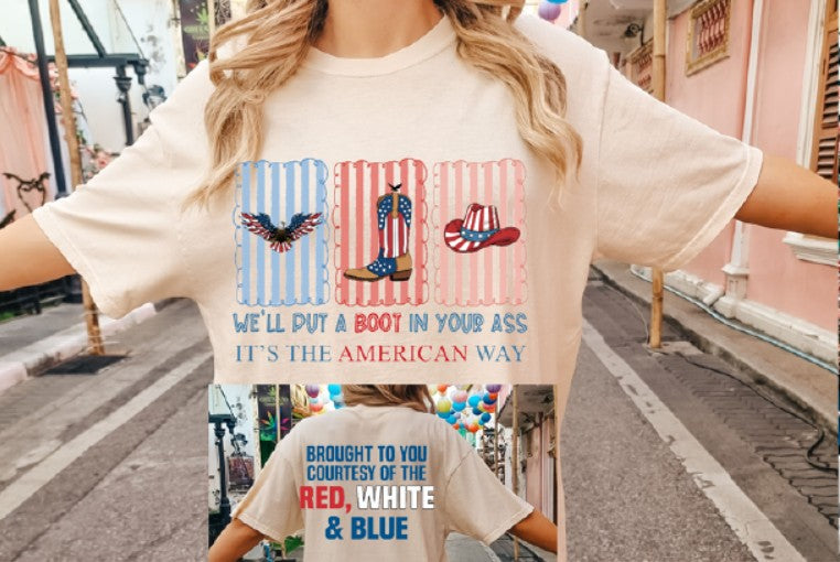 The American way 3 stamp front